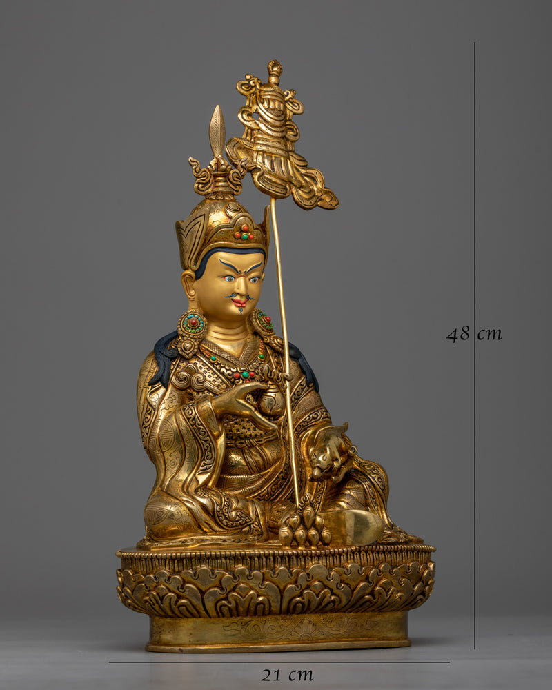 Tantra Guru Norlha Statue | 24K Gold-Gilded Symbol of Abundance