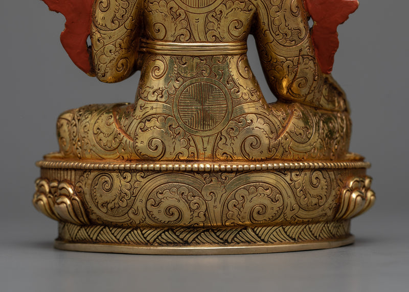 24K Gold-Gilded Yuthok Nyingthig Statue | Beacon of Tibetan Medical Wisdom