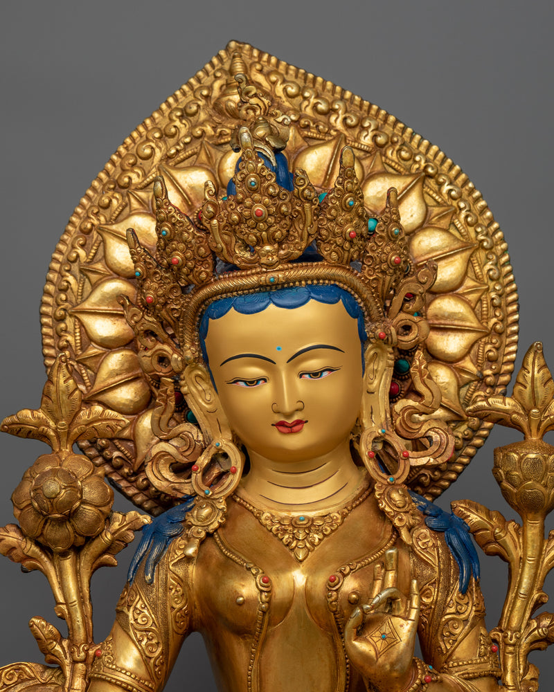 green-tara-49cm-gold-gilded