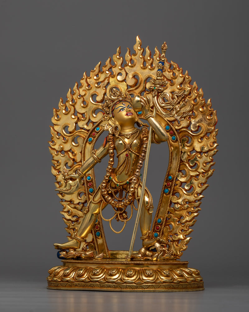 Vajrayogini Gold-Gilded Statue | Symbol of Transcendental Power