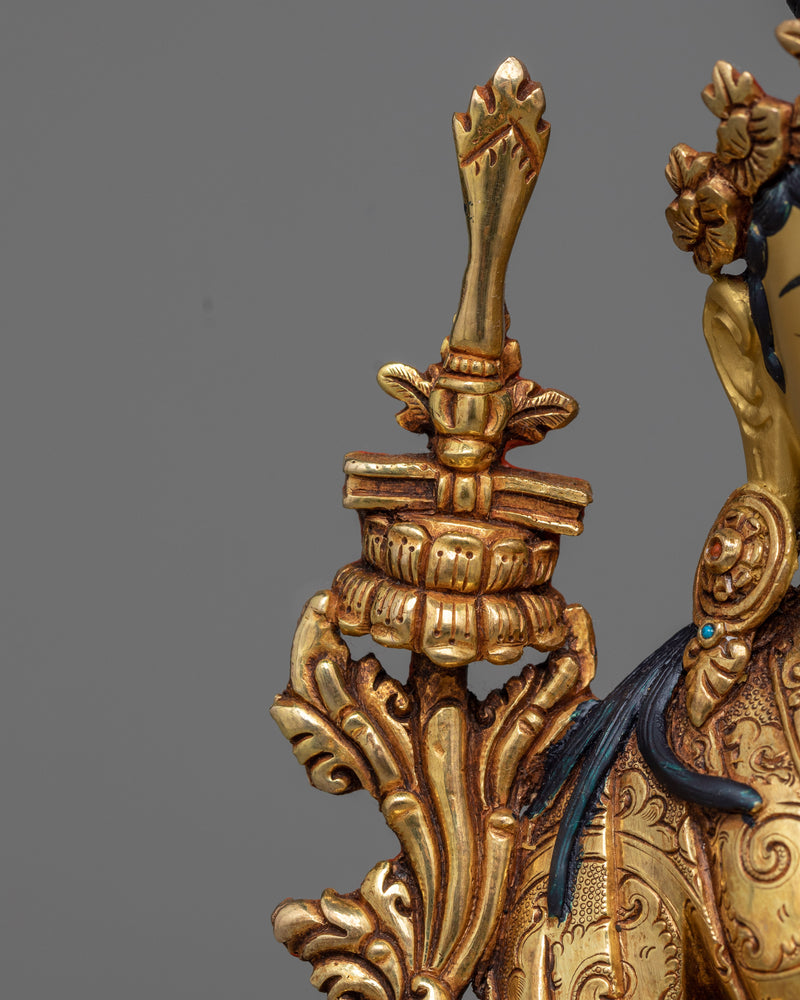 24K Gold-Gilded Yuthok Nyingthig Statue | Beacon of Tibetan Medical Wisdom