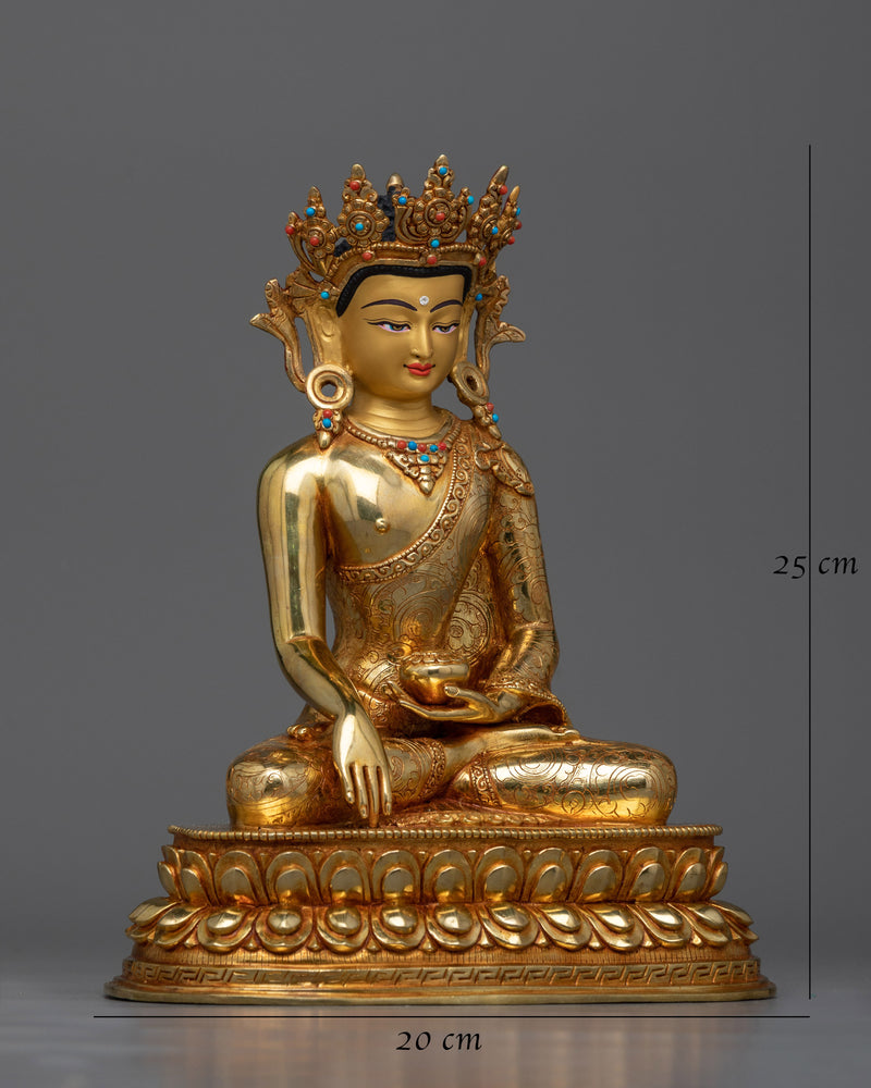 Three Crown Buddhas Statue | 24K Gold-Gilded Symbols of Enlightened Mastery