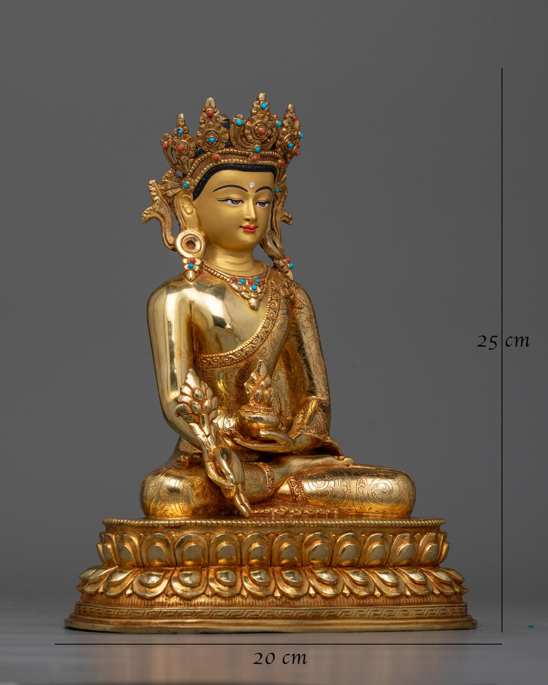 Crown Medicine Buddha Sculpture