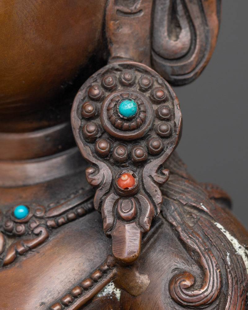 The Swift Liberator Green Tara | Nepalese Chocolate Oxidized Sculpture