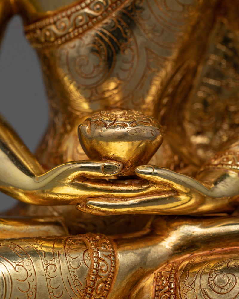 Three Crown Buddhas Statue | 24K Gold-Gilded Symbols of Enlightened Mastery