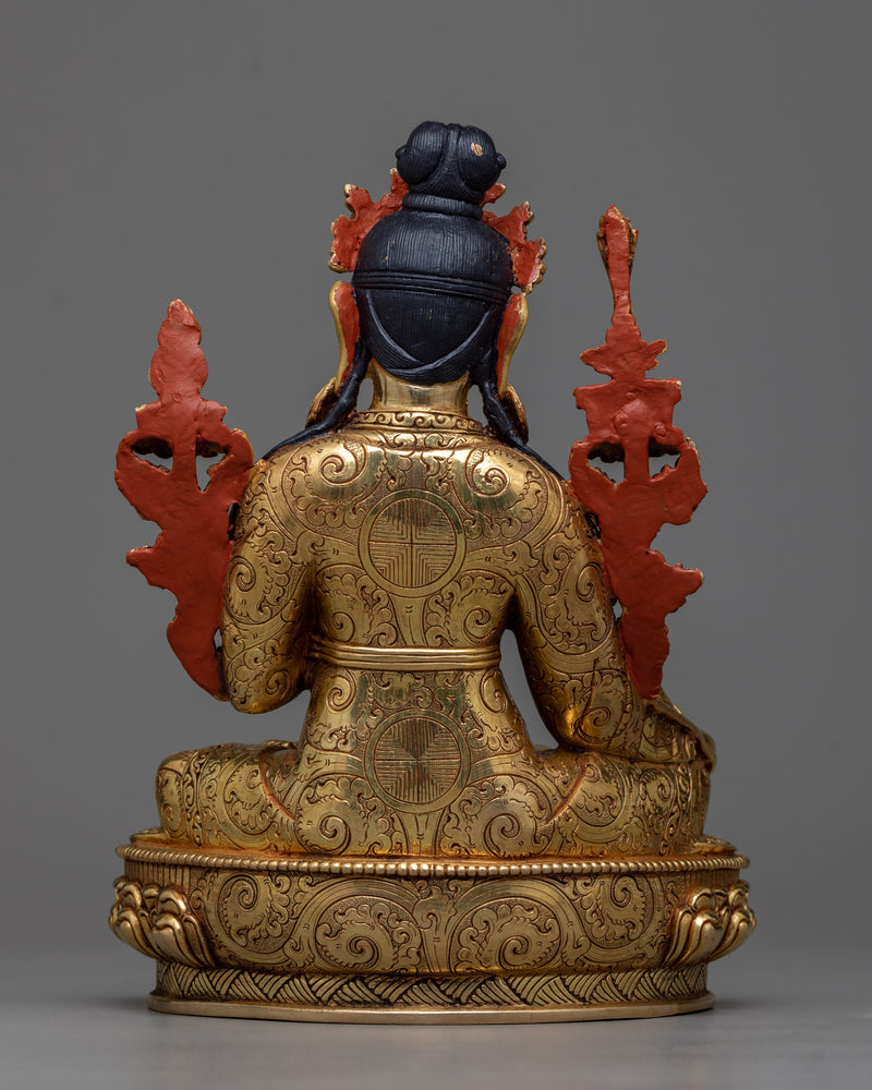 24K Gold-Gilded Yuthok Nyingthig Statue | Beacon of Tibetan Medical Wisdom