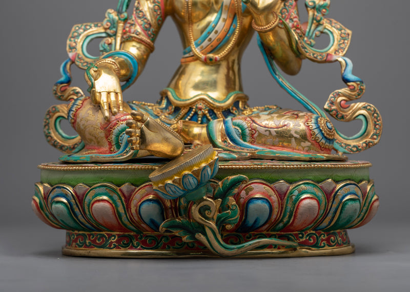 The Beautiful Green Tara Sculpture | Embrace Compassion and Protection