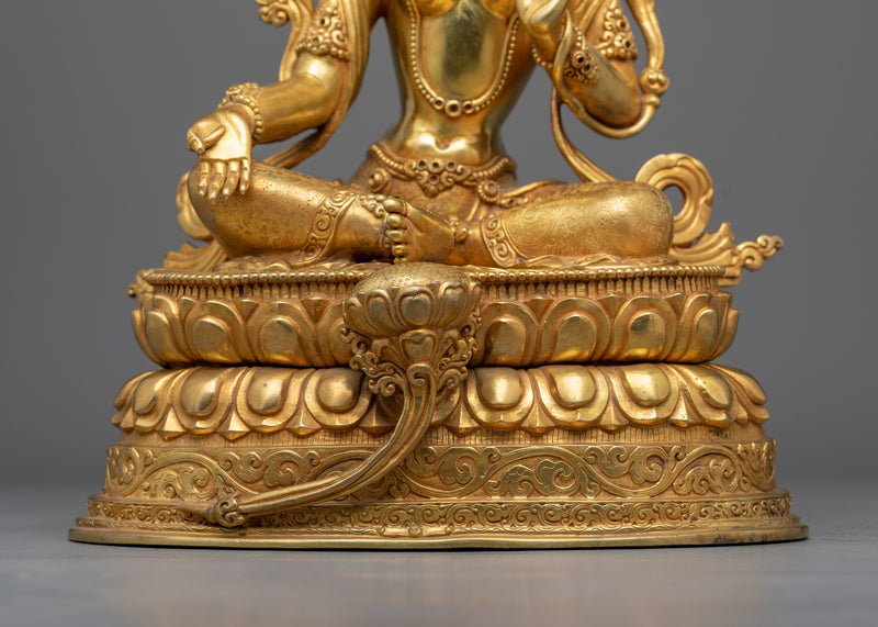 Beautiful Green Tara Sculpture | Embodiment of Liberation and Protection