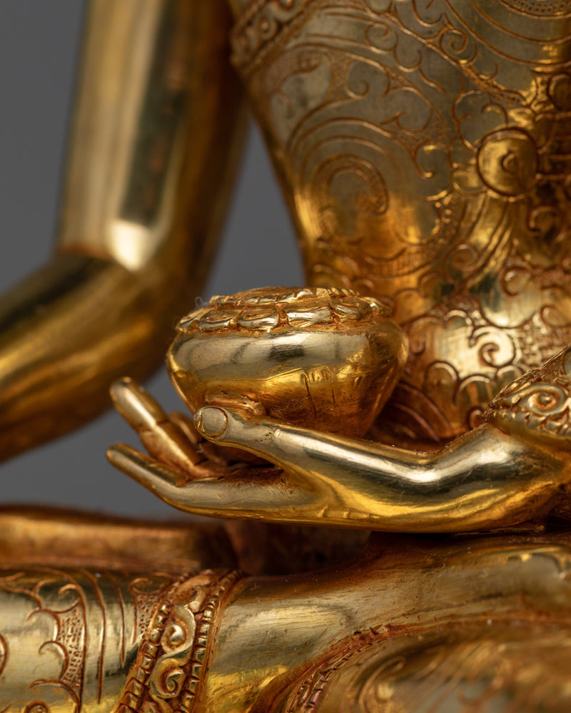 Three Crown Buddhas Statue | 24K Gold-Gilded Symbols of Enlightened Mastery