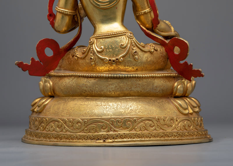 Beautiful Green Tara Sculpture | Embodiment of Liberation and Protection