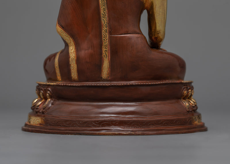 24K Gold Gilded Shakyamuni Buddha For Shrine | The Enlighten Buddhist Teacher