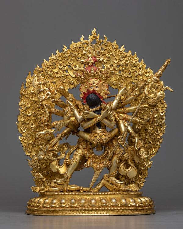 12-armed-chakrasambhara-sculpture