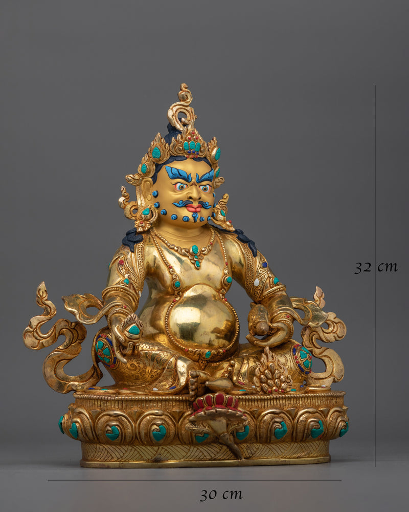 dzambhala-gold gilded sculpture