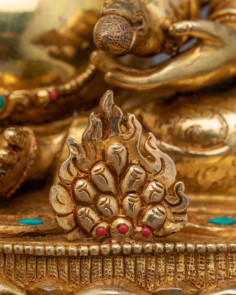 Dzambhala Gold Gilded Sculpture | Prosperity and Wealth Deity