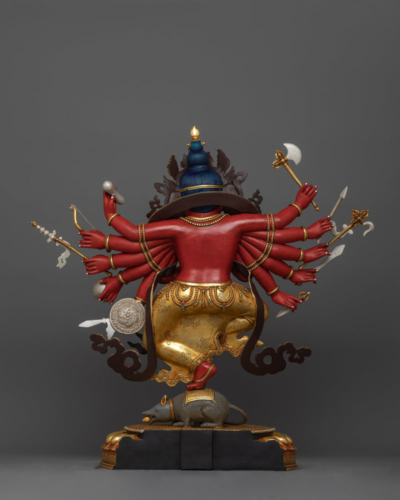 Red (Rakta) Ganesh Statue | Handmade in Nepal by Nepali Master Artists