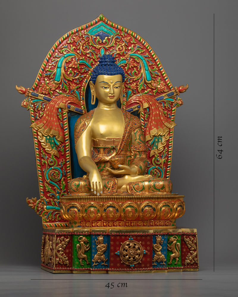 Hand-Carved Fasting Buddha Shakyamuni Statue | Buddhist Statue for Meditation