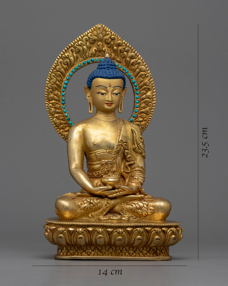 Amitabha Buddha Mudra Sculpture | Handmade in Nepal, Himalayan Buddhist Art