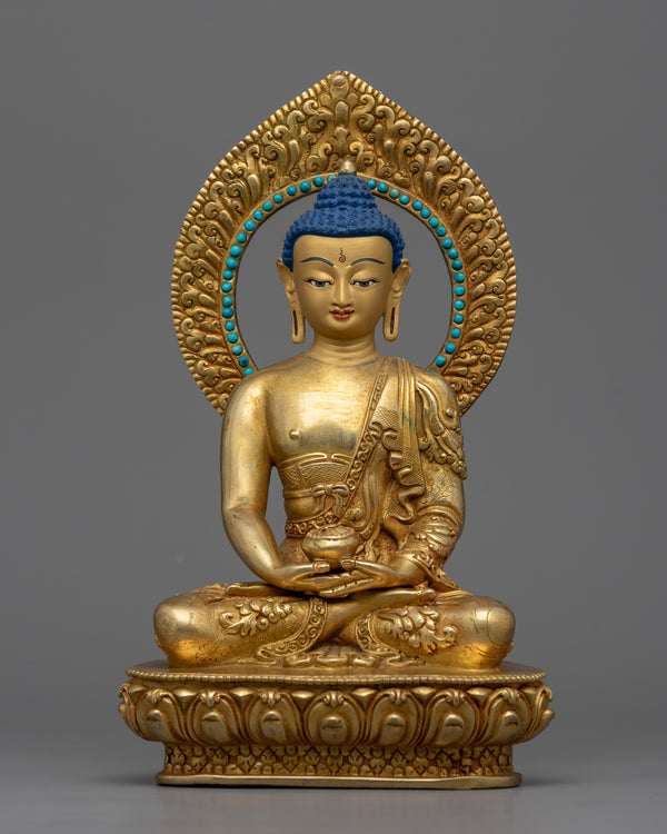 Amitabha Buddha Mudra Sculpture | Handmade in Nepal, Himalayan Buddhist Art