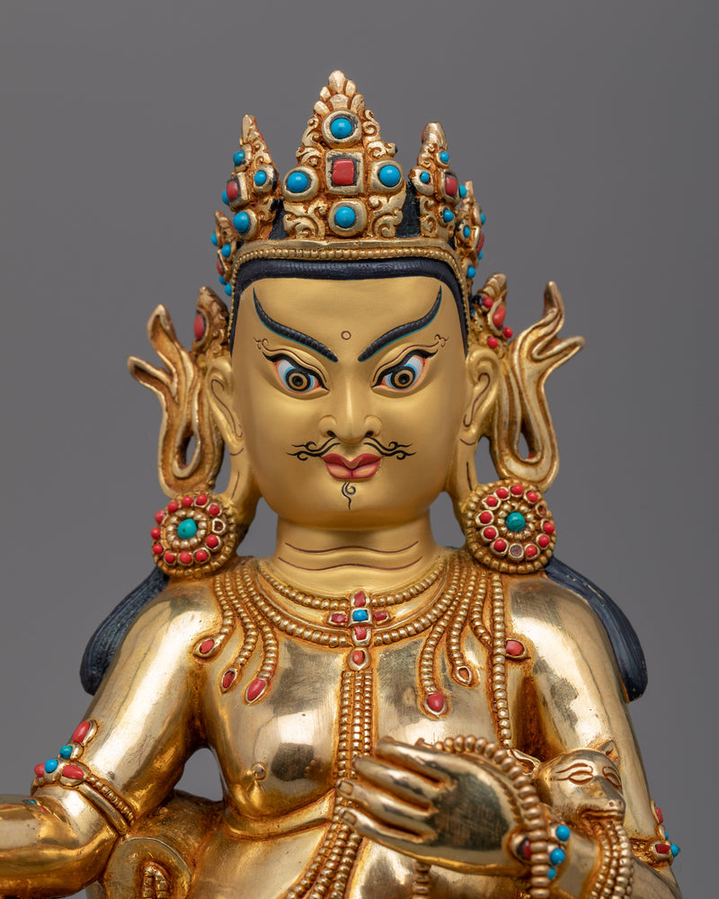 Dzambhala Practice Statuette | The Deity of Abundance and Prosperity