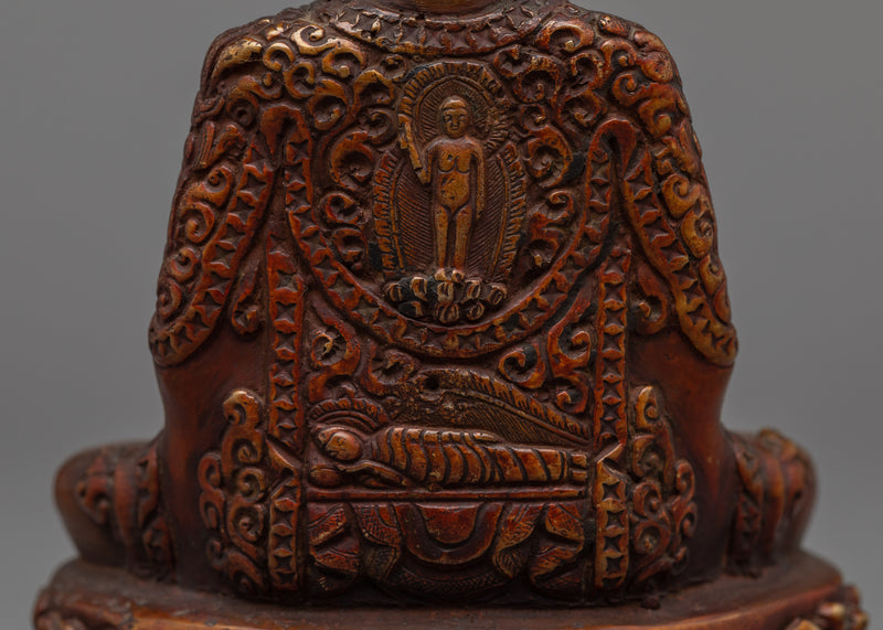 The Mini Amitabha Buddha | A Marvel of Oxidized Copper Craftsmanship