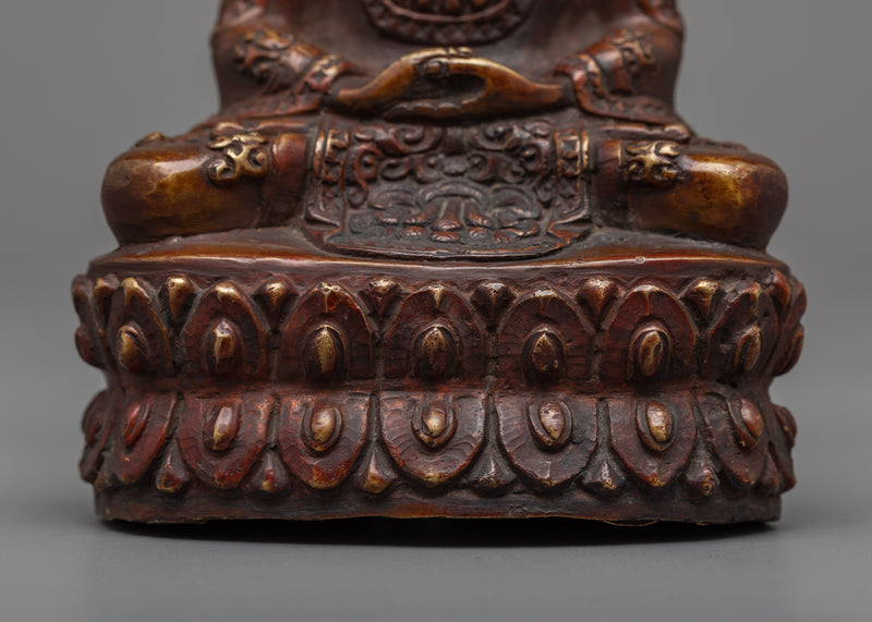 The Mini Amitabha Buddha | A Marvel of Oxidized Copper Craftsmanship