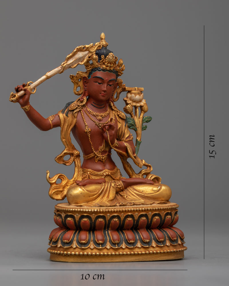 The Mini Manjushri Statue | A Radiant Beacon of Wisdom and Enlightenment