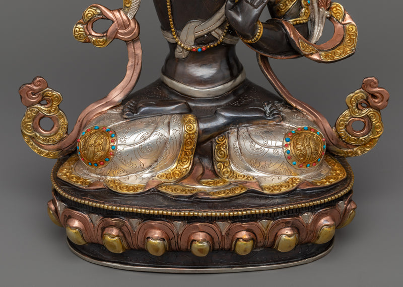 Exquisite 13.3" Jampelyang Prayer Statue | A Symbol of Wisdom and Spiritual Pow