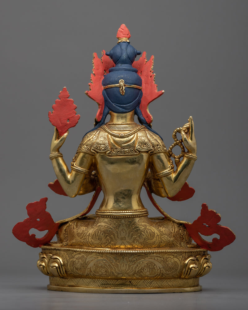 Bodhisattva Avalokiteshvara Statue | Chenrezig, "One who looks with unwavering eye"