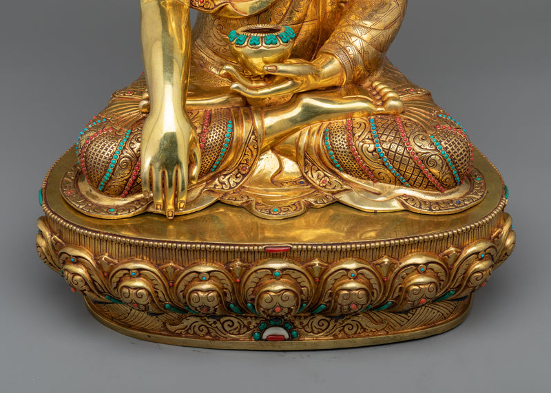 Gautama Buddha Siddhartha | 24k Gold Gilded Statue