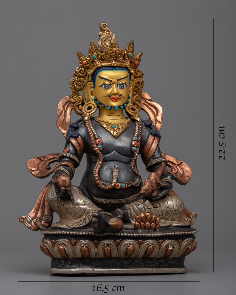 Djambala Gold Powdered Statue | The Wealth Deity in Compact Elegance