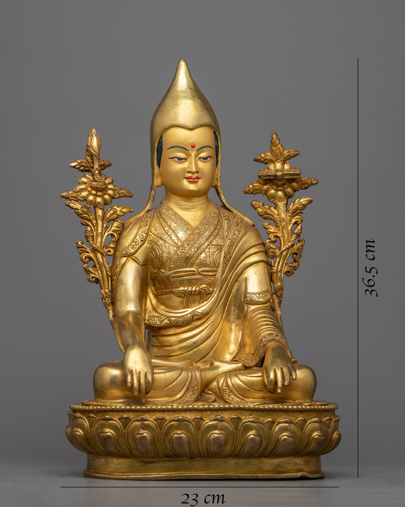 Exquisite Longchenpa Statue | Nepal's Craftsmanship and Buddhist Spirituality