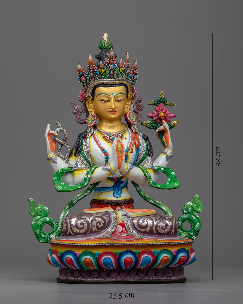 Buddha of Compassion Chenrezig | Invoke Compassion with Chenrezig Statue