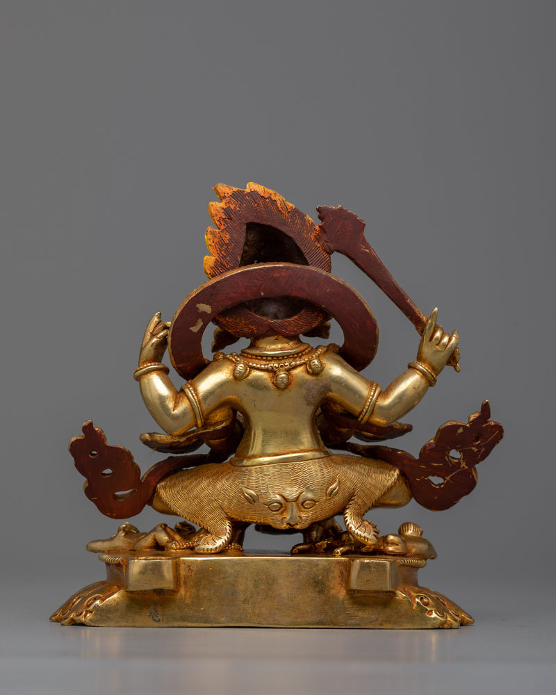 Harness Power with Our 4 Armed Mahakala Sadhana Statue | Himalayan Artwork