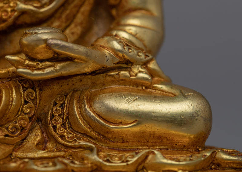 Experience Tranquility with Our Little Buddha Shakyamuni Copper Statue | Machine Made Figurine