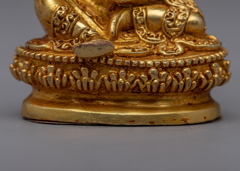 Embrace Wisdom with Our Small Padmasambhava Copper Statue | Machine Molded Statues