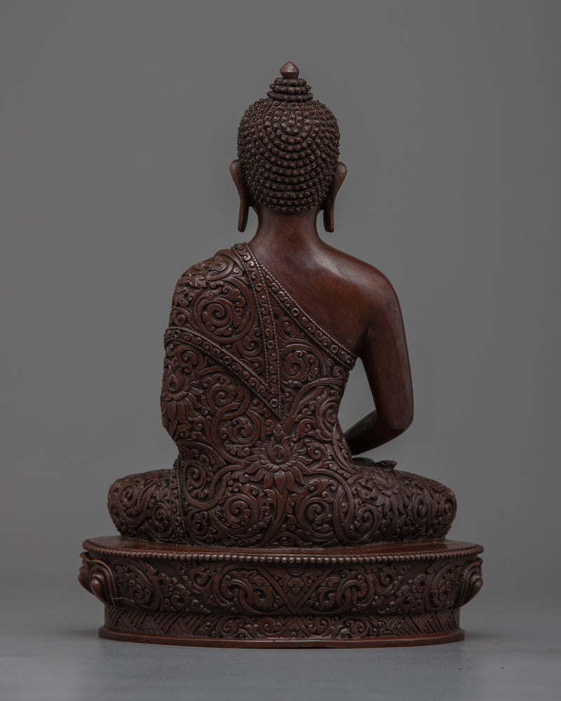 Enrich Your Space with our Bronze Amitabha Buddha Statue | Handcrafted Oxidized Copper Art