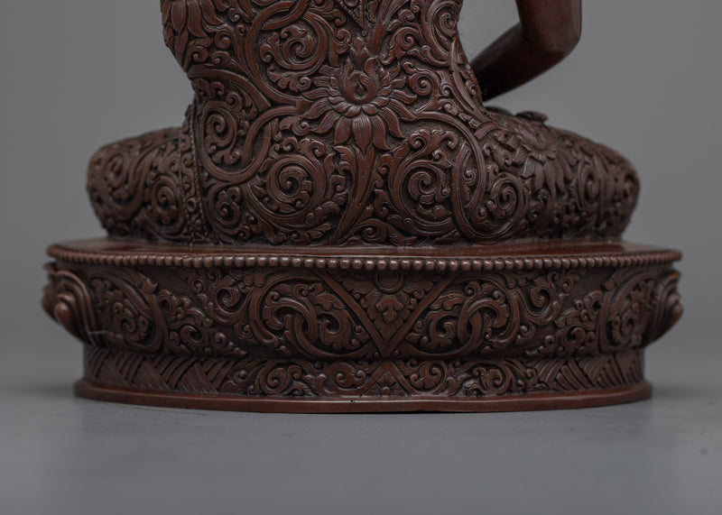 Enrich Your Space with our Bronze Amitabha Buddha Statue | Handcrafted Oxidized Copper Art