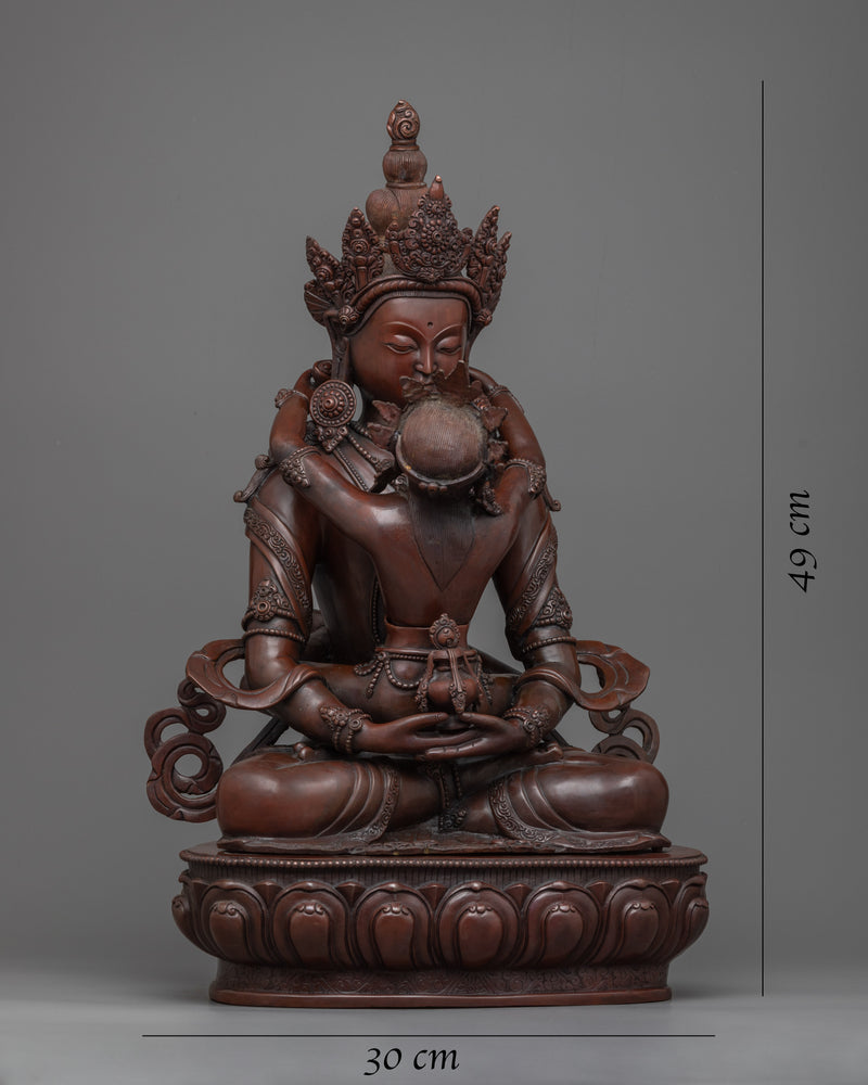 Yab Yum Tantric Practice in Sculpture | Amitayus and Tsendali Copper Statues