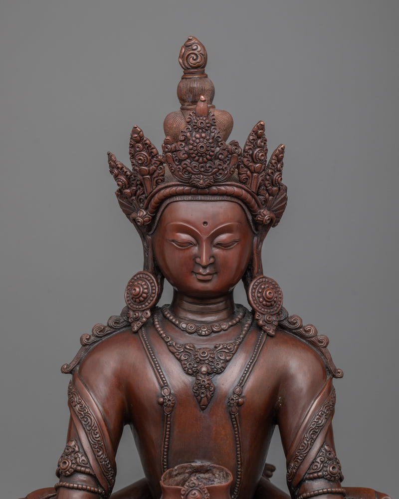 Yab Yum Tantric Practice in Sculpture | Amitayus and Tsendali Copper Statues