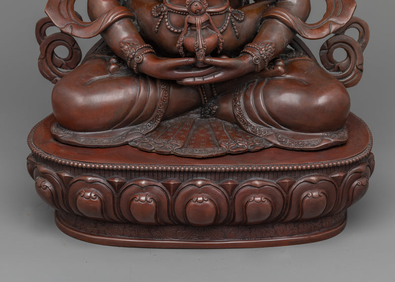 Yab Yum Tantric Practice in Sculpture | Amitayus and Tsendali Copper Statues