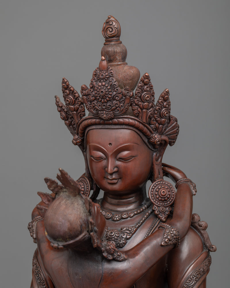 Yab Yum Tantric Practice in Sculpture | Amitayus and Tsendali Copper Statues