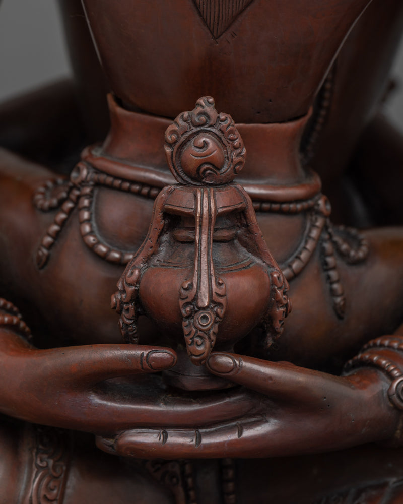 Yab Yum Tantric Practice in Sculpture | Amitayus and Tsendali Copper Statues