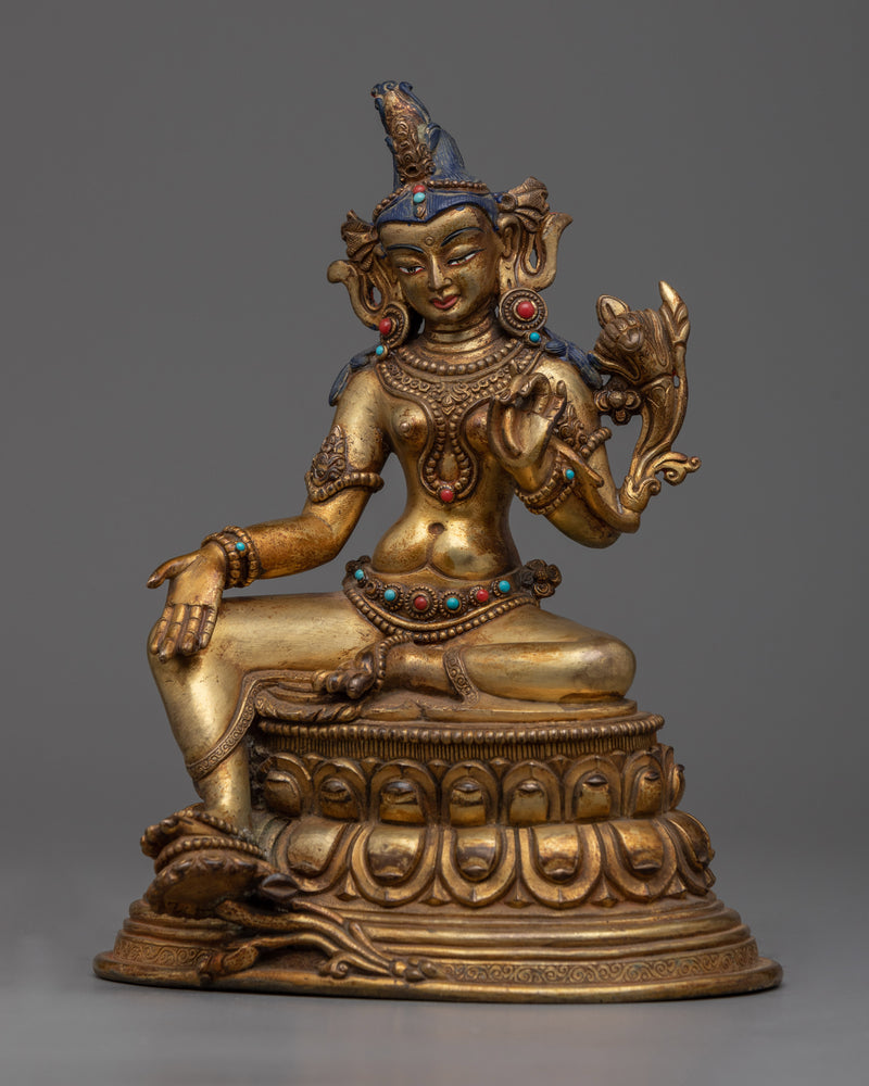 The Green Tara Antique Statue | Experience Compassion and Liberation