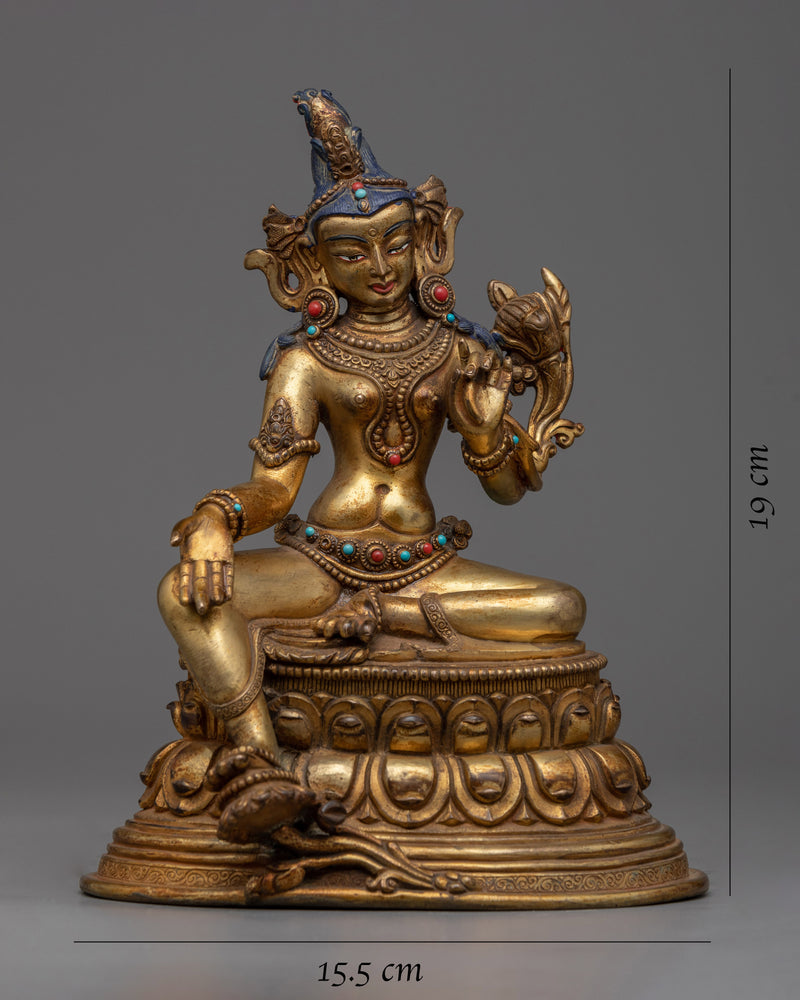 The Green Tara Antique Statue | Experience Compassion and Liberation