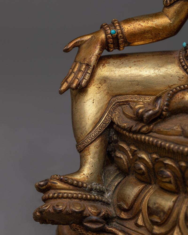 The Green Tara Antique Statue | Experience Compassion and Liberation