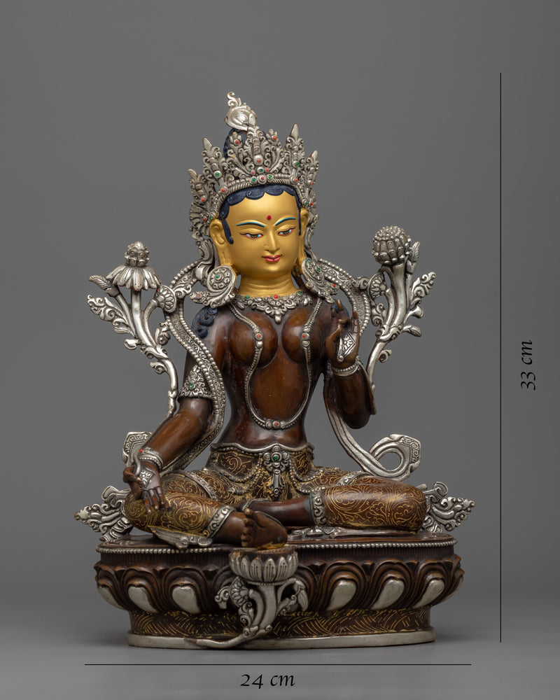 Introduce Compassionate Vibrance with Buddhist Tara Statue | Mother Green Tara Art