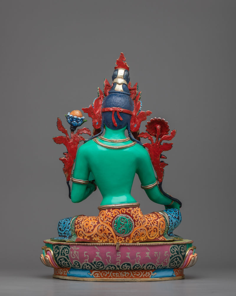 Immerse in Compassionate Tranquility with Buddha Tara Statue | Green Tara Sculpture