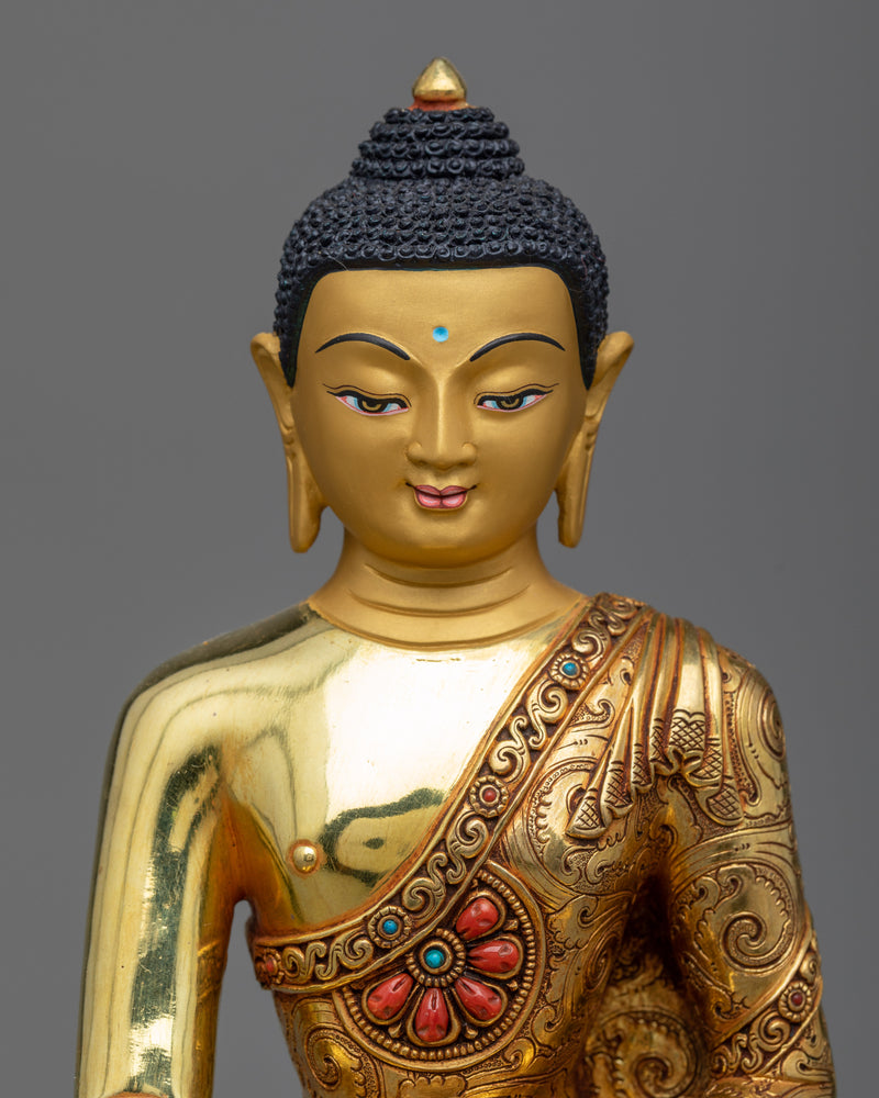 Premium Gautama Buddha Prince Copper Statue | Enlightening Golden Sculpture