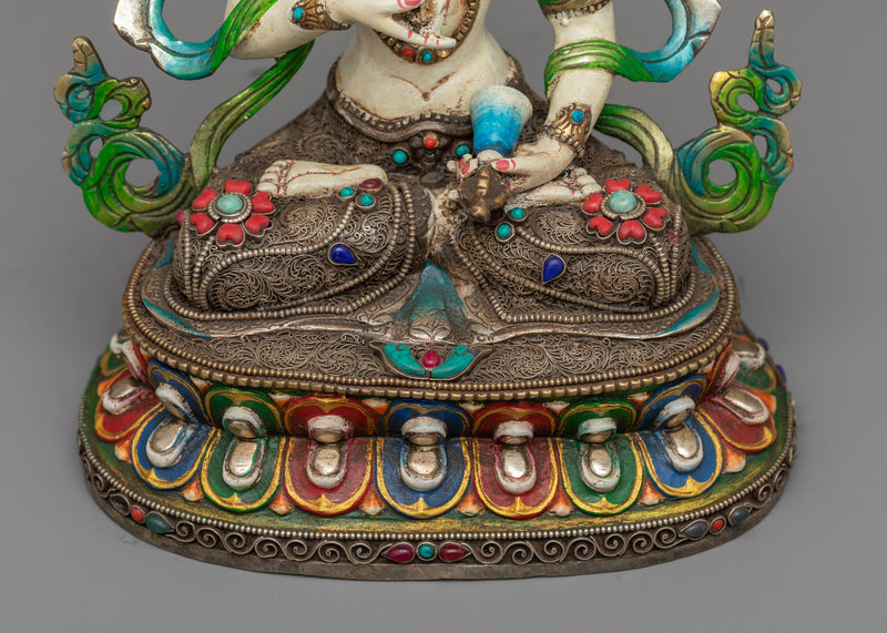 Premium Vajrasattva Vajrayana Art Statue | The Deity of Purity