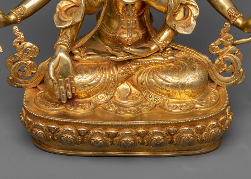 The Namgyalma Tibetan Goddess Statue | Three Faced Dakini of Buddhism